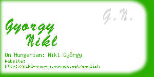 gyorgy nikl business card