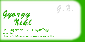 gyorgy nikl business card